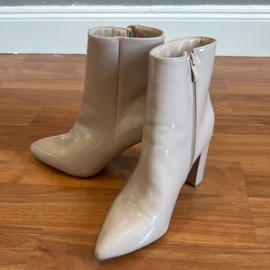 Elegant Cream Ankle Boots